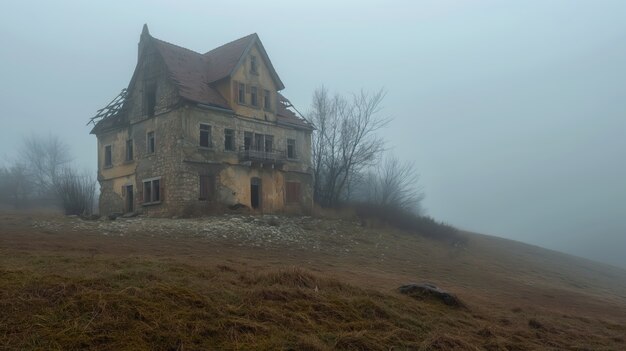 Haunted house in gothic style