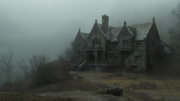 Haunted house in gothic style