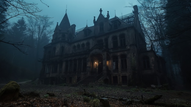 Haunted house in gothic style