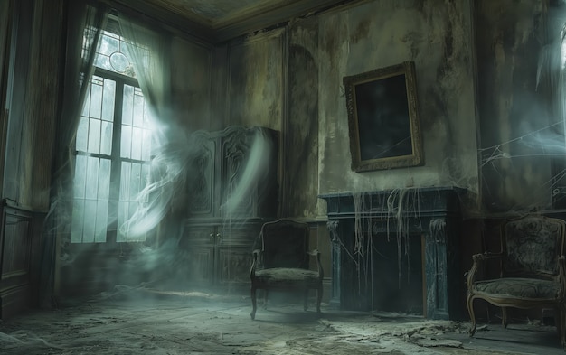 Free Photo haunted house in gothic style