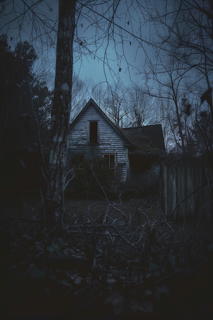 Free Photo haunted house in vintage style