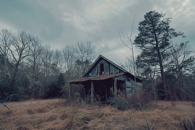 Haunted house in vintage style