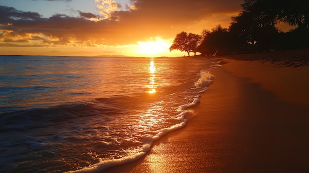 Free Photo hawaii beach landscape with nature and coastline