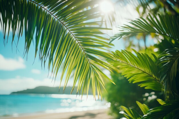 Hawaii beach landscape with nature and coastline