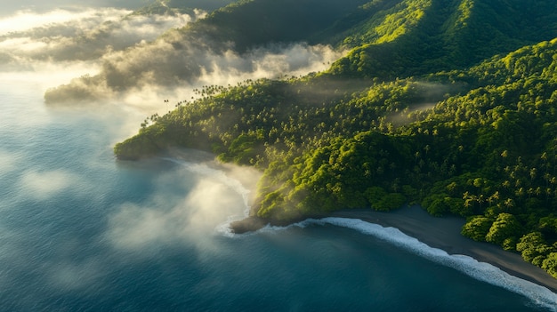 Free photo hawaii beach landscape with nature and coastline