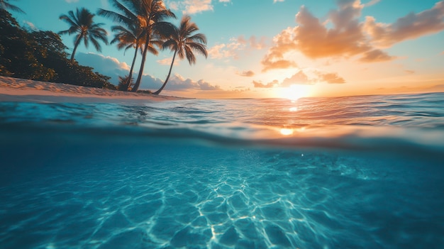 Free photo hawaii beach landscape with ocean view