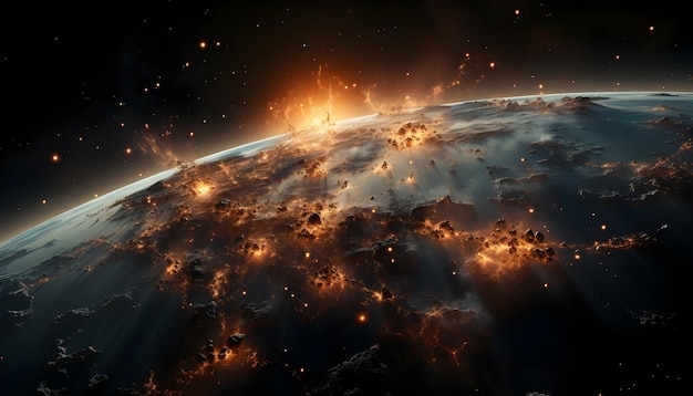 HD fantasy space explosion background