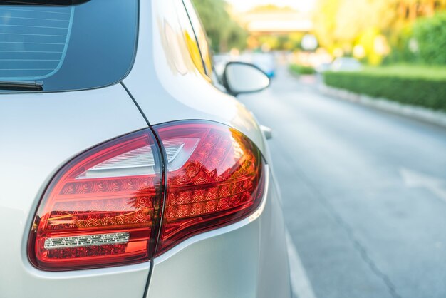 Head lights of a car