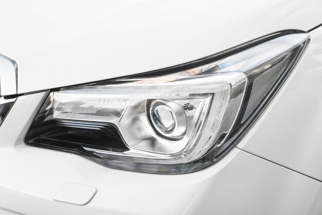 Headlight of new white auto 