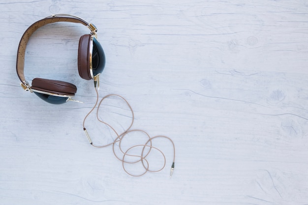 Headphones on white background