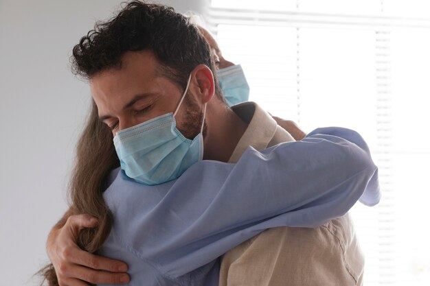 Health assistant with female patient