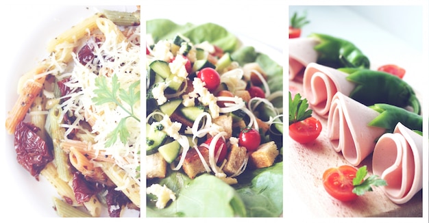 Free photo healthy food dishes