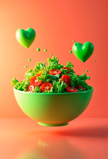 Free Photo healthy food with emojis