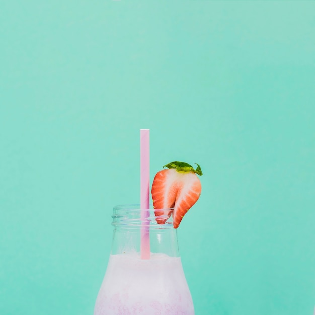 Healthy fruit juice with color background