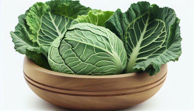 Healthy green kale salad in white bowl generated by AI