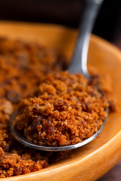 Free Photo healthy jaggery still life composition