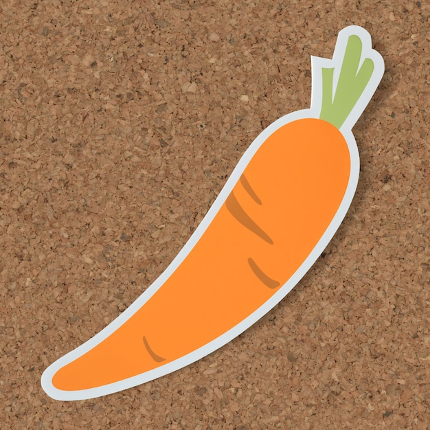 Free Photo healthy nutritious carrot cut out icon