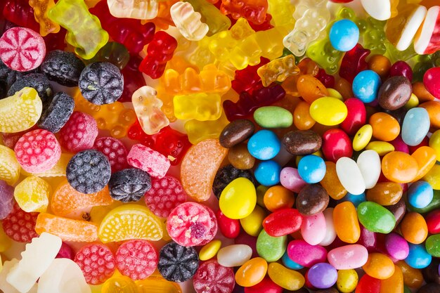 Heap of bright candies