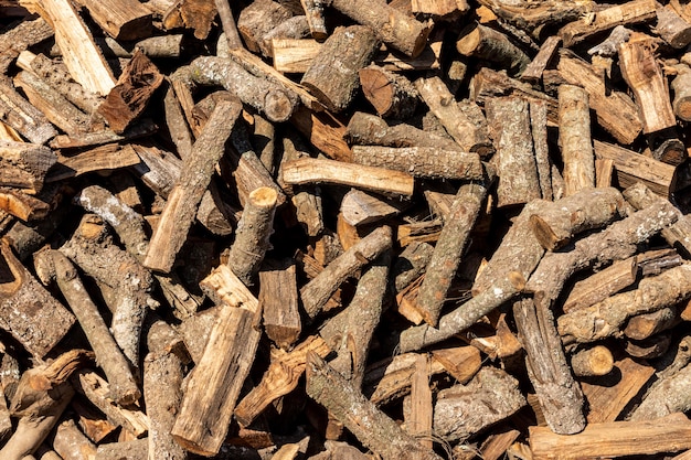 Free Photo heap of cut wood