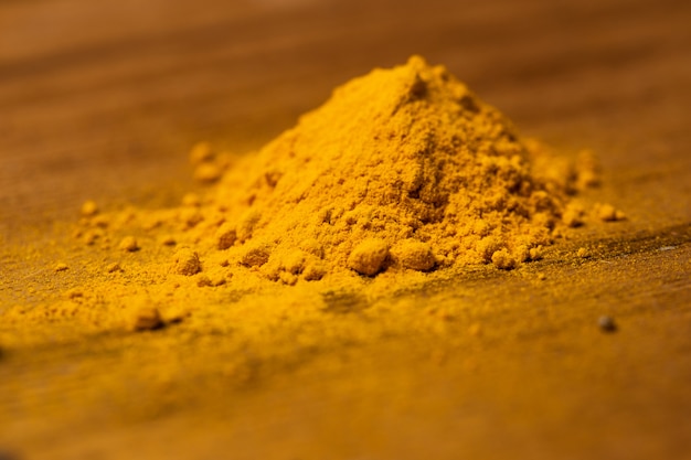 Heap of various spices on the table