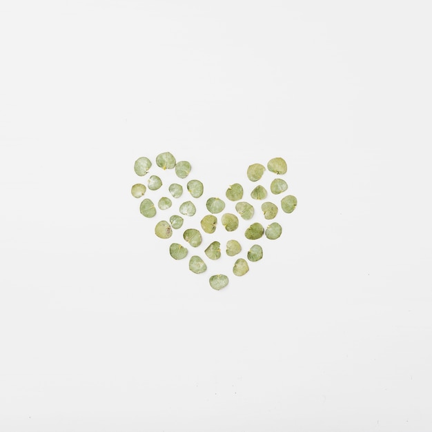 Free Photo heart from small leaves