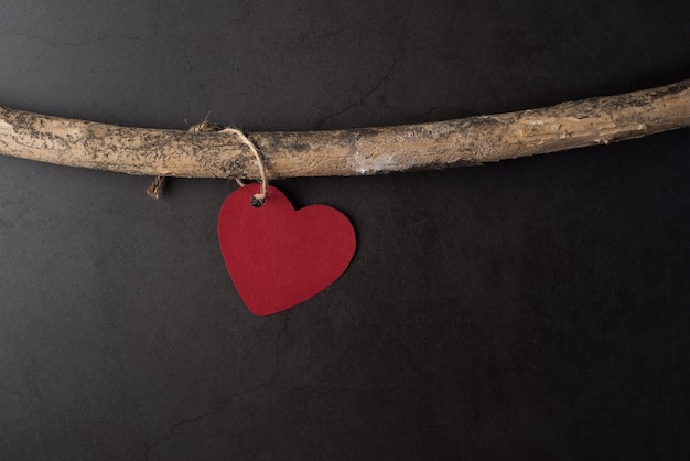 Free Photo heart hanging on the branches