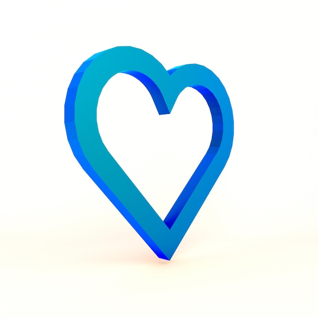 Free Photo heart icon left side in white background