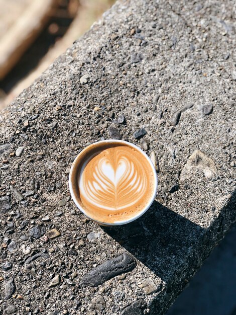 Free Photo heart latte art