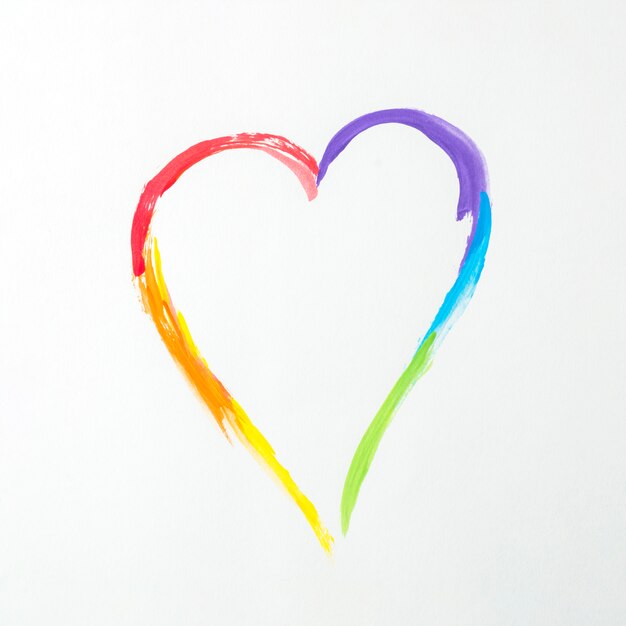 Heart in LGBT colors