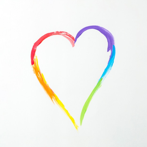 Heart in LGBT colors