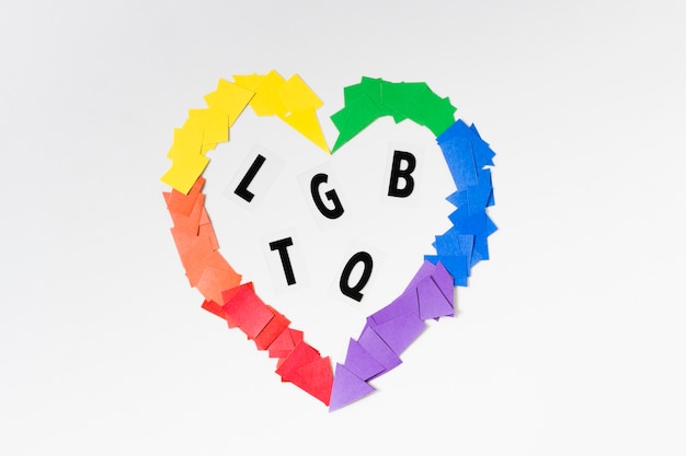 Free Photo heart in rainbow colors concept