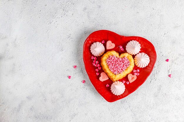 Heart shaped cakes for Valentine's Day.