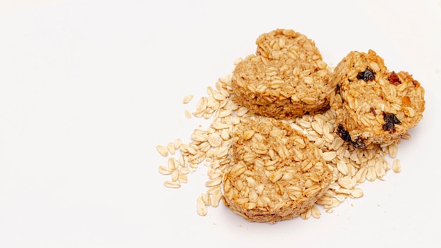 Heart shaped cereals top view