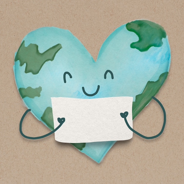 Free Photo heart-shaped earth design element