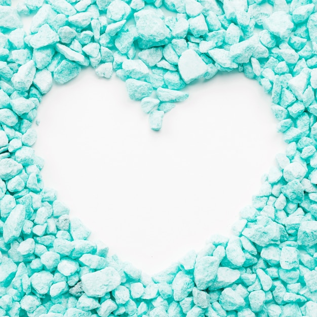 Heart in turquoise stones