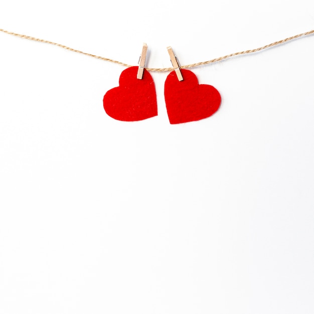 Free photo hearts on string for valentines day