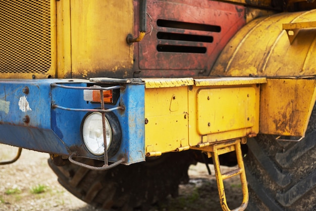 Free photo heavy construction loader bulldozer at construction area.