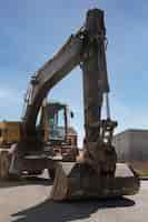 Free photo heavy excavator for digging on day light outdoors