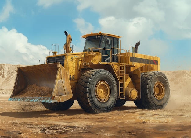 Heavy machinery used in construction industry and engineering