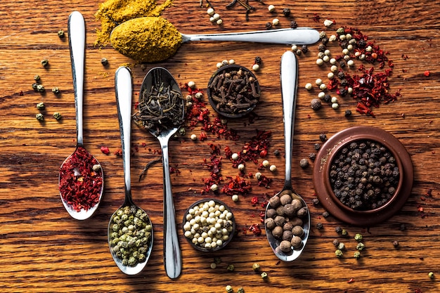 Free photo herbs and spices selection flat lay