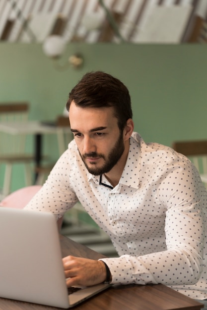 Free photo high angle business man working