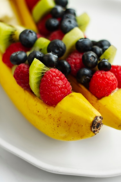 High angle delicious fruits arrangement