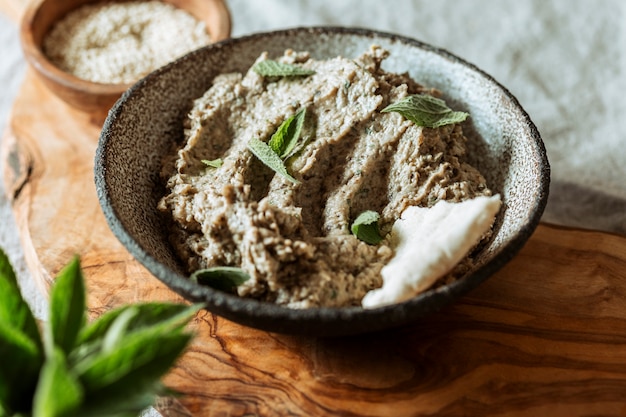 Free photo high angle food bowl arrangement