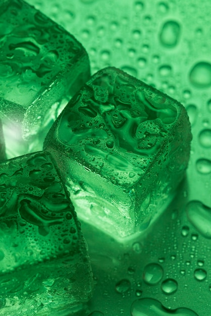 Free photo high angle  ice cubes arrangement