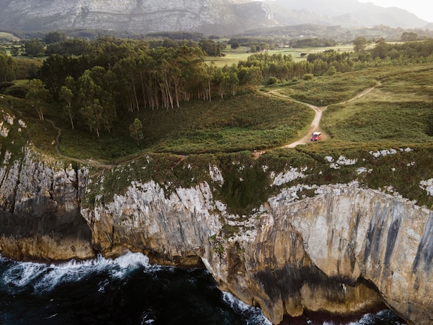 Free Photo high angle landscape view of a coast