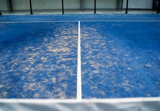 Free photo high angle paddle tennis field