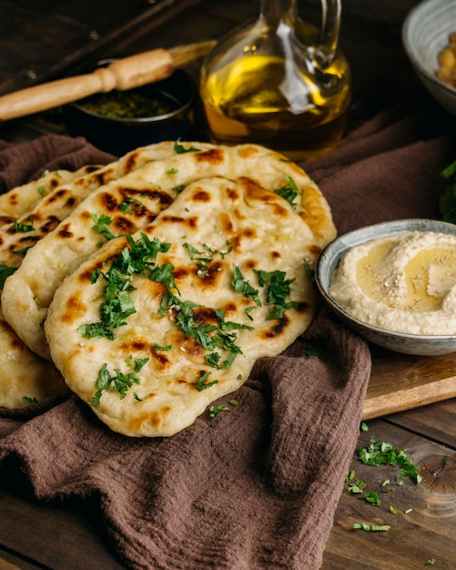 High angle pakistani dish assortment