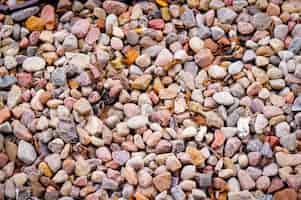 Free photo high angle shot of numerous gravel particles