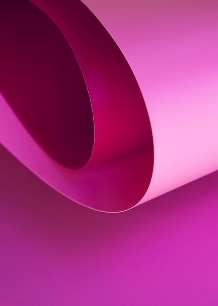 Free photo high angle of vibrant bent paper