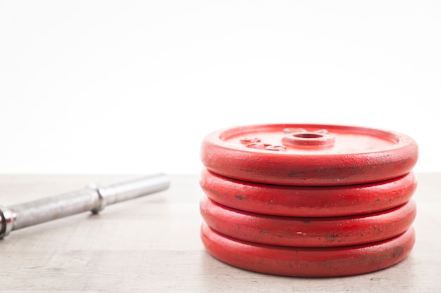 High angle weights at gym for training